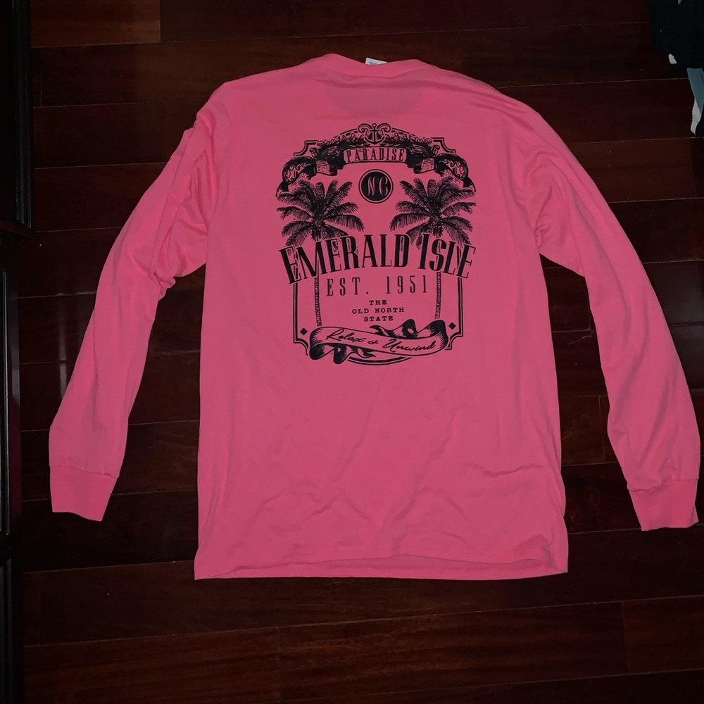 Fruit of The Loom Pink Emerald Isle Shirt - Picture 2 of 2